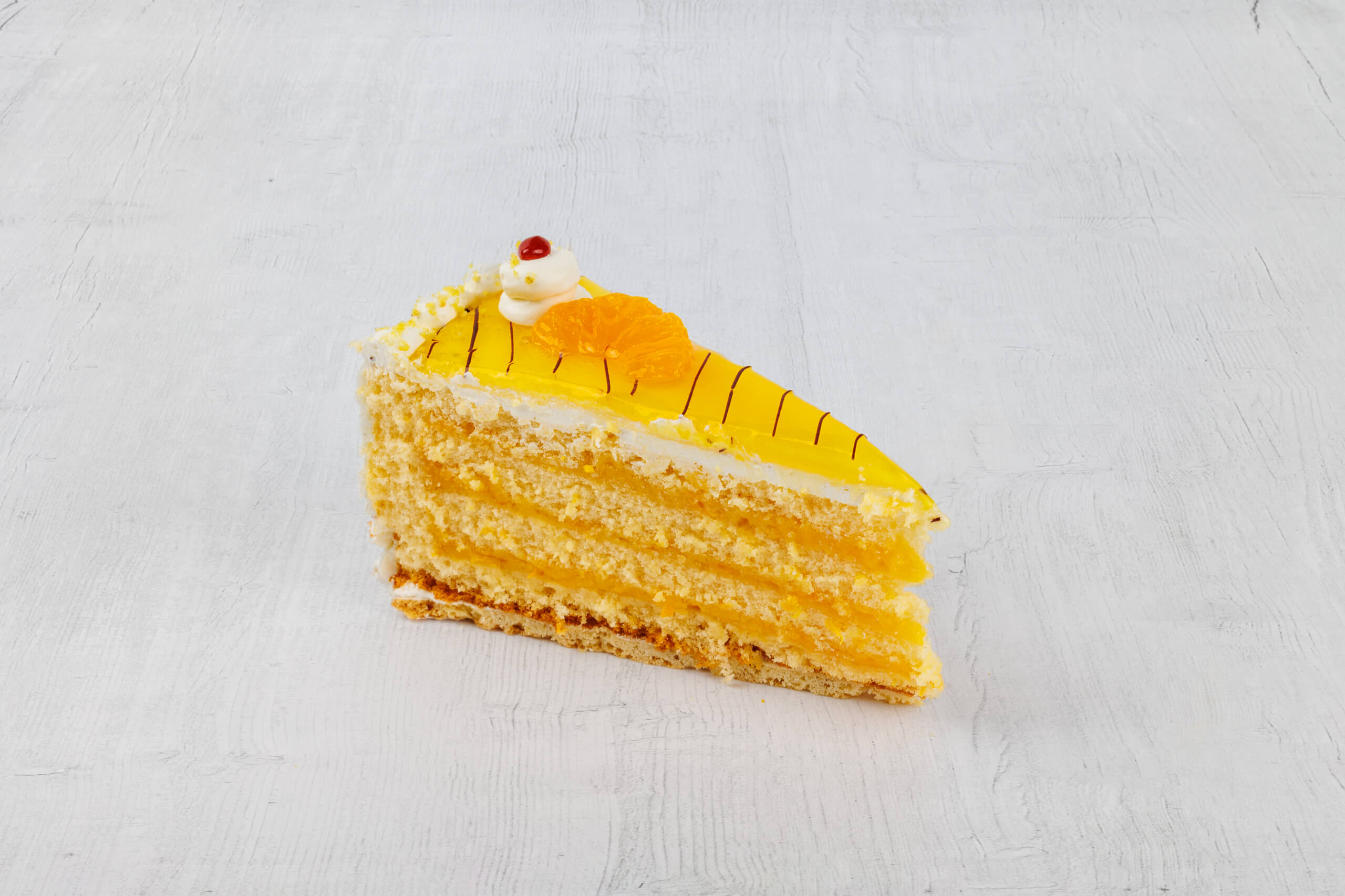 Mandarinentorte, Stückchen