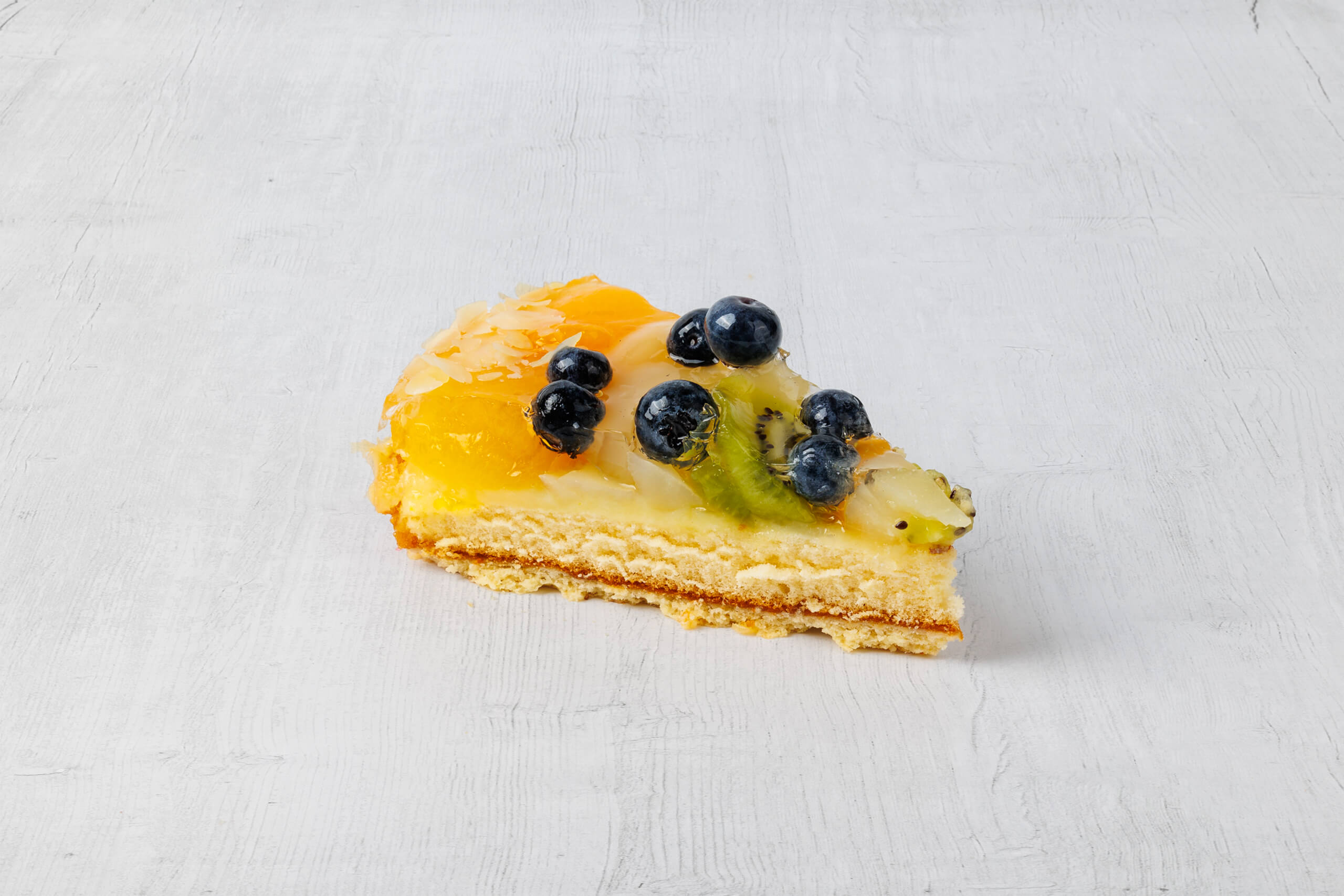 gemischter Obstkuchen, Stückchen