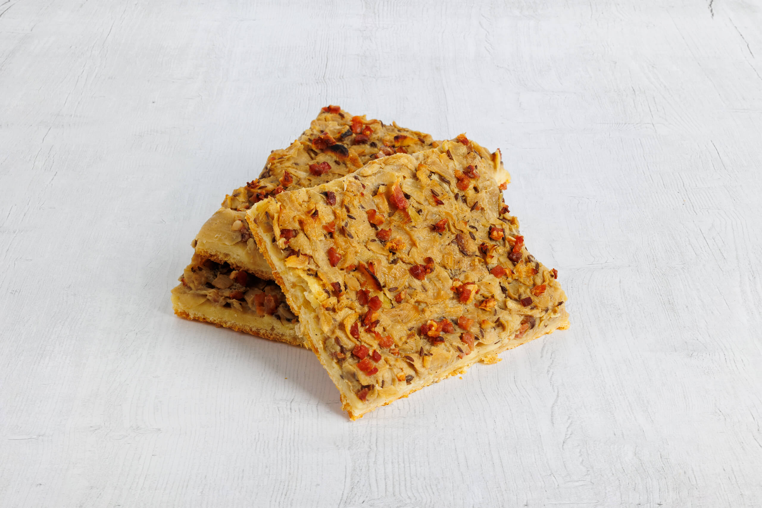 Zwiebelkuchen, Stückchen